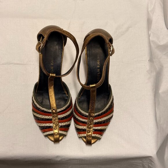 Barbara Briones T-Strap Multicolor Size 36 - Picture 3 of 9